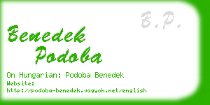 benedek podoba business card